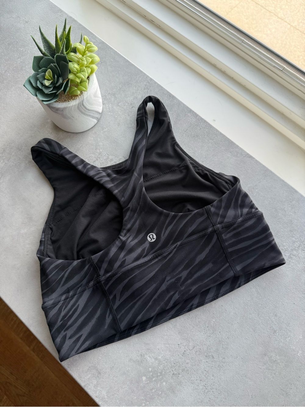lululemon athletica Black Zebra Print Sports Bra
